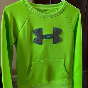 Girls Neon Size Youth Medium Under Armour Sweatshirt